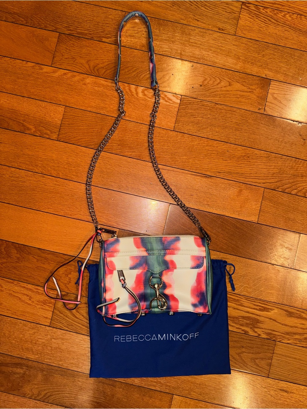 Rebecca Minkoff Multicolor Tie-Dye Leather Mini M.A.C. Crossbody Bag - Like New